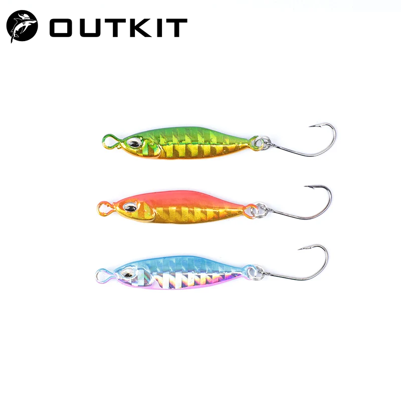 Vista frontal del señuelo metálico OUTKIT