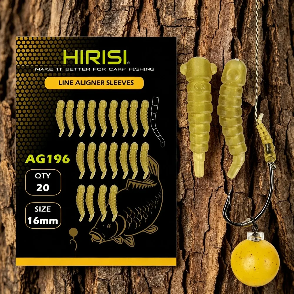 Anzuelos curvos para carpa Hirisi con alineador y fundas - imagen 3