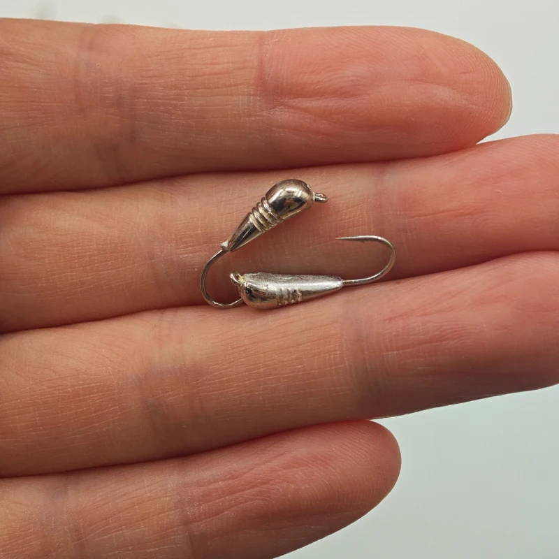 Señuelos de tungsteno para pesca en hielo con anzuelo japonés