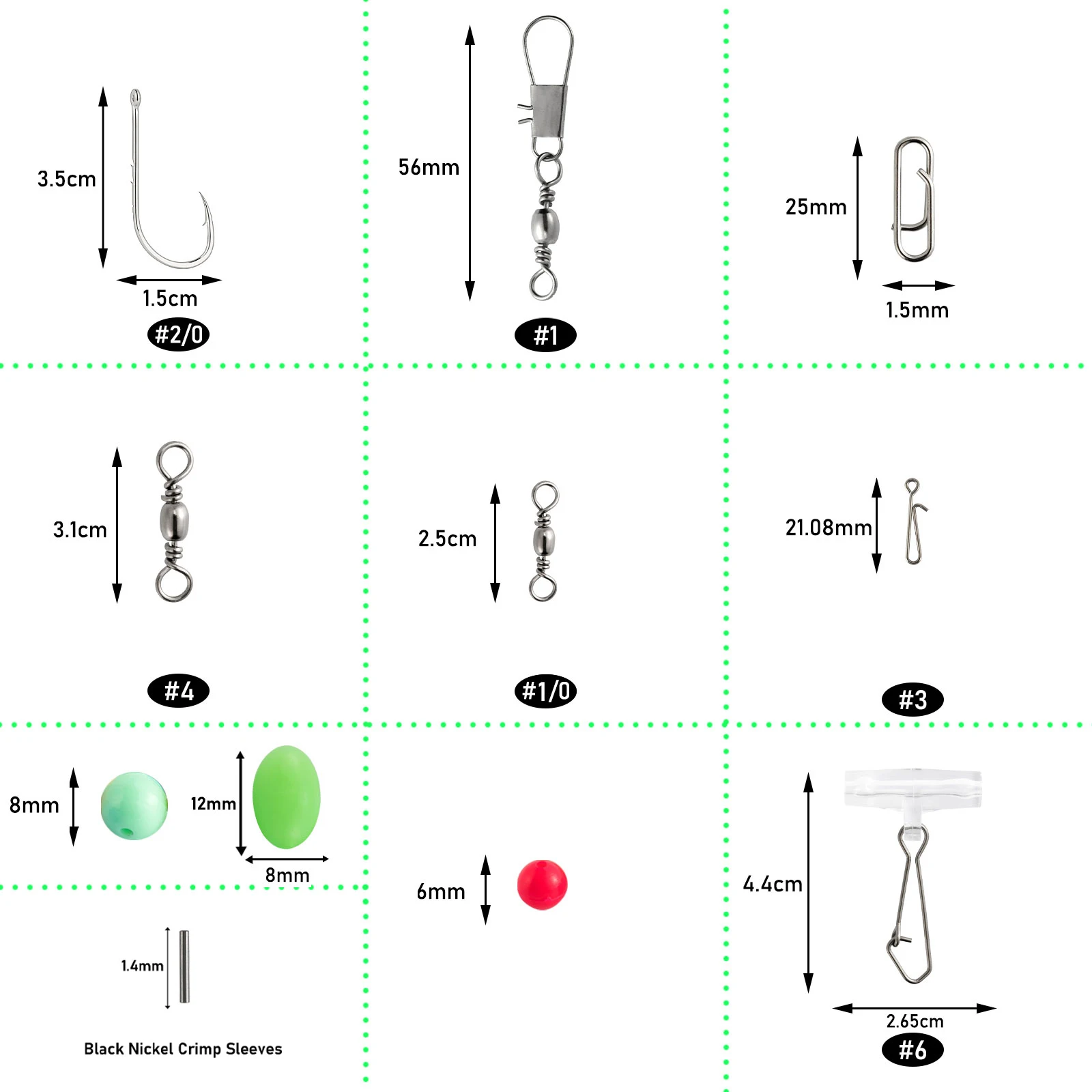 Estructura de clips y giratorios de acero inoxidable