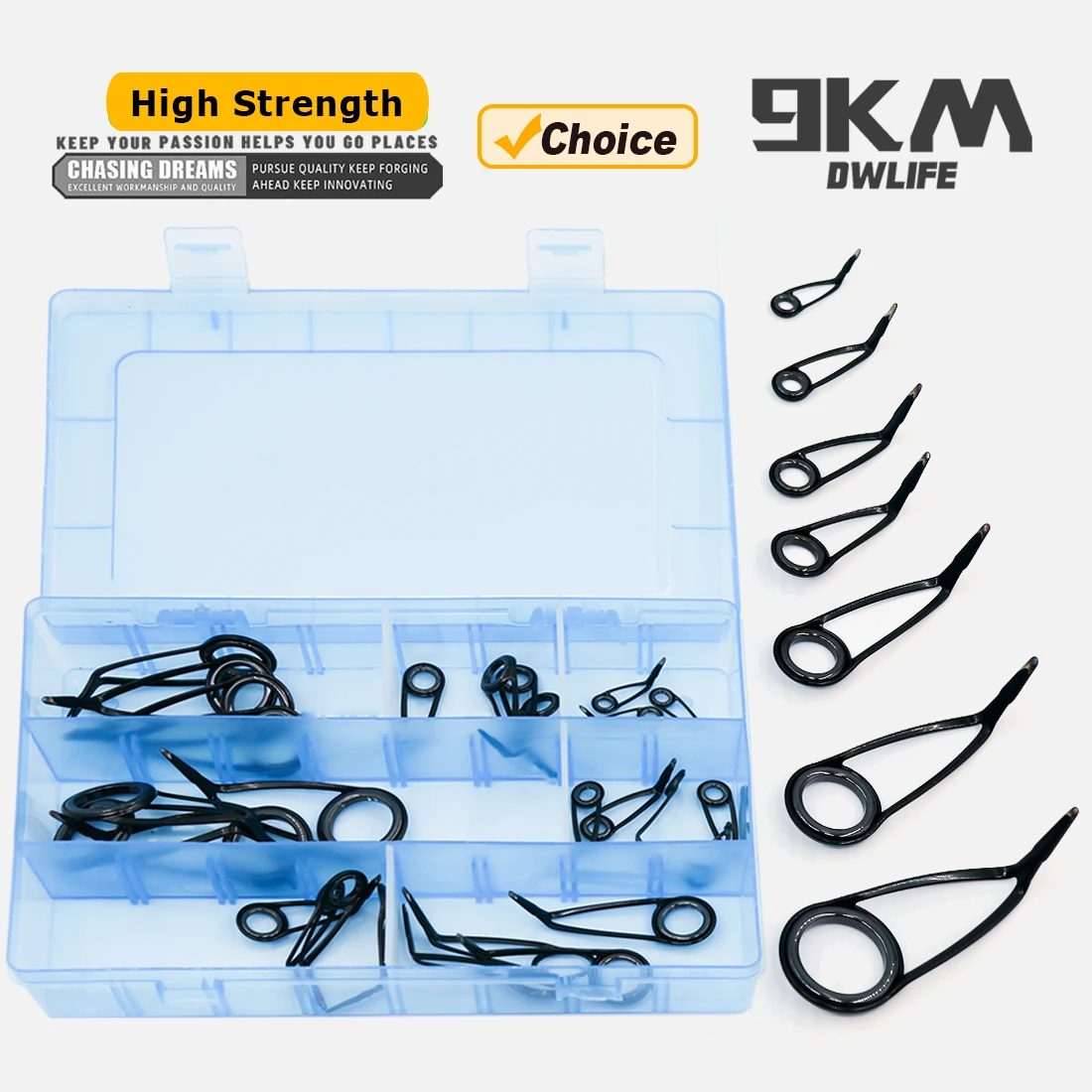 9KM Kit reparación guías caña – Cerámica para agua dulce y salada - imagen 2