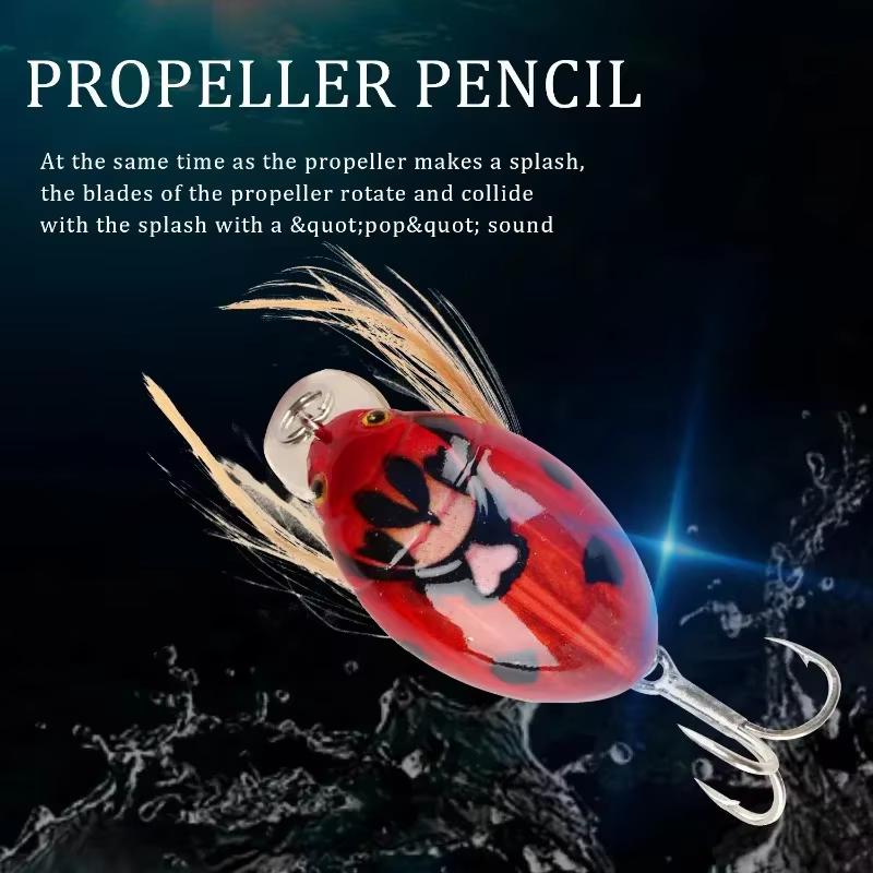 Micro Wobbler Escarabajo 3,8g – Flotante Topwater para pesca - imagen 4