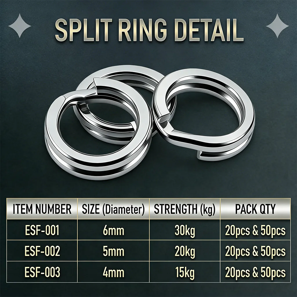 Giratorios de pesca Esfishing con anillo partido – Conectores - imagen 5