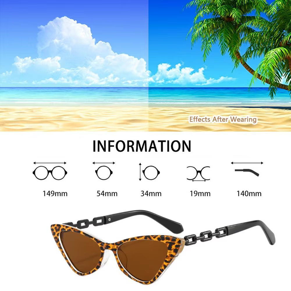 Gafas de sol estilo ojo de gato vista frontal