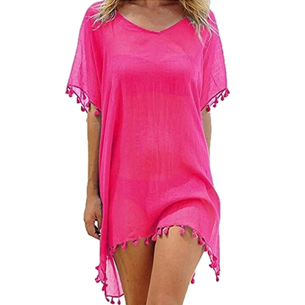 Camiseta de pesca de playa holgada con cuello en V para mujer - imagen 2