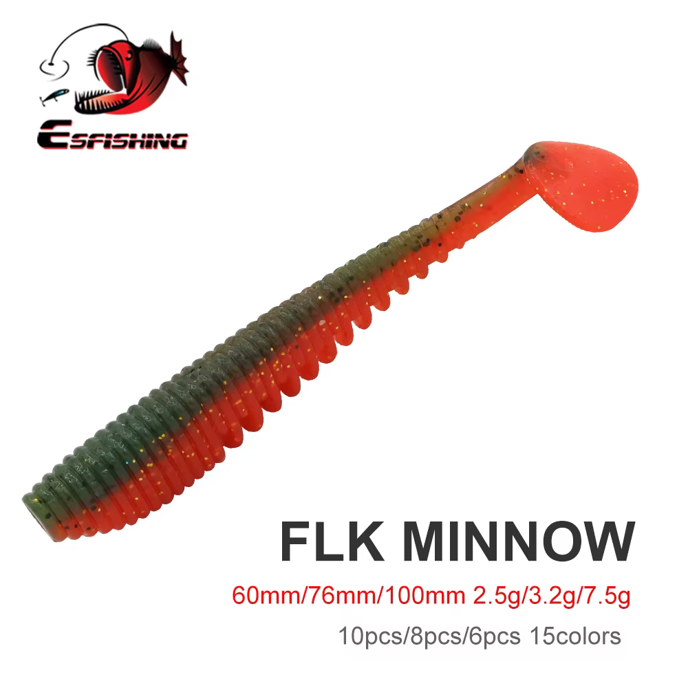 Awaruna FLK Minnow – Señuelo artificial blando perfumado para pesca de depredadores - imagen 2