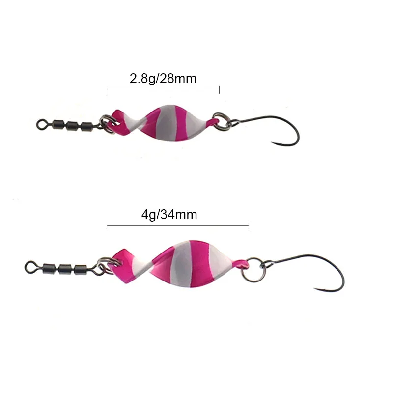 Señuelos de cuchara spinner para trucha y lubina – Trenzado 2,8g/4g