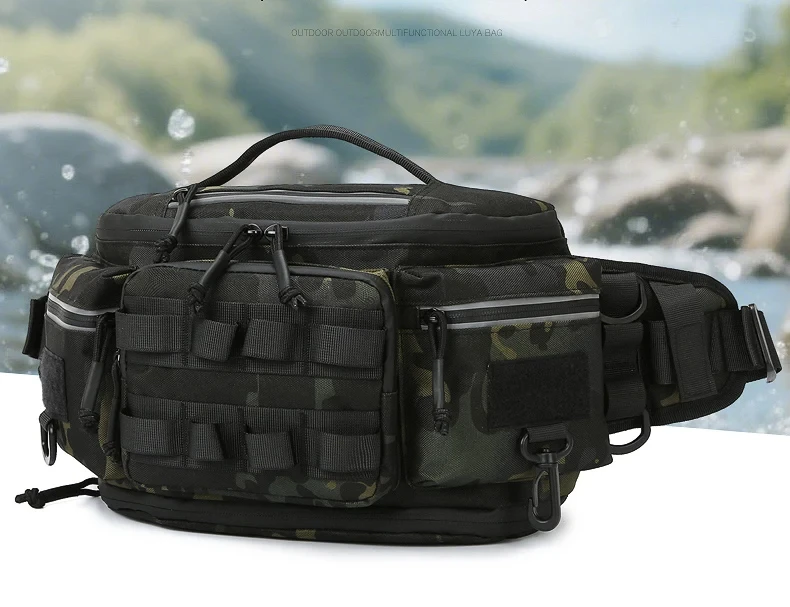 Detalle del sistema Molle y compartimentos