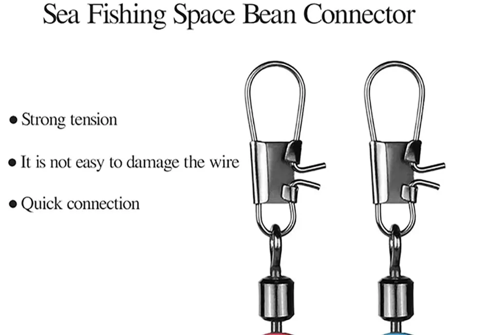 Conector de pesca MNFT con swivel giratorio