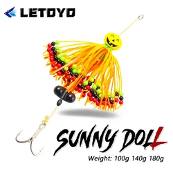 LETOYO Señuelo de bagre de caucho sintético con jig que hunde