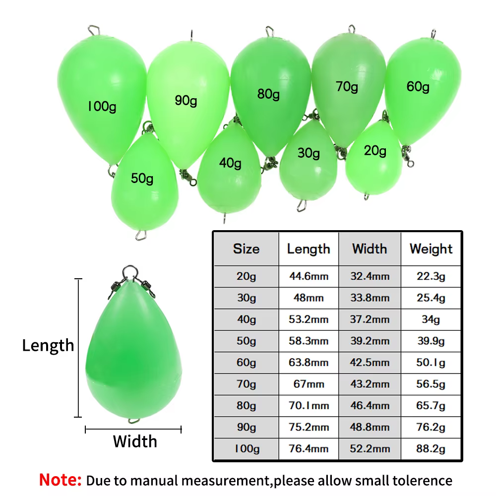 Elllv Flotador Luminoso Verde – Bobber larga distancia pesca nocturna - imagen 3