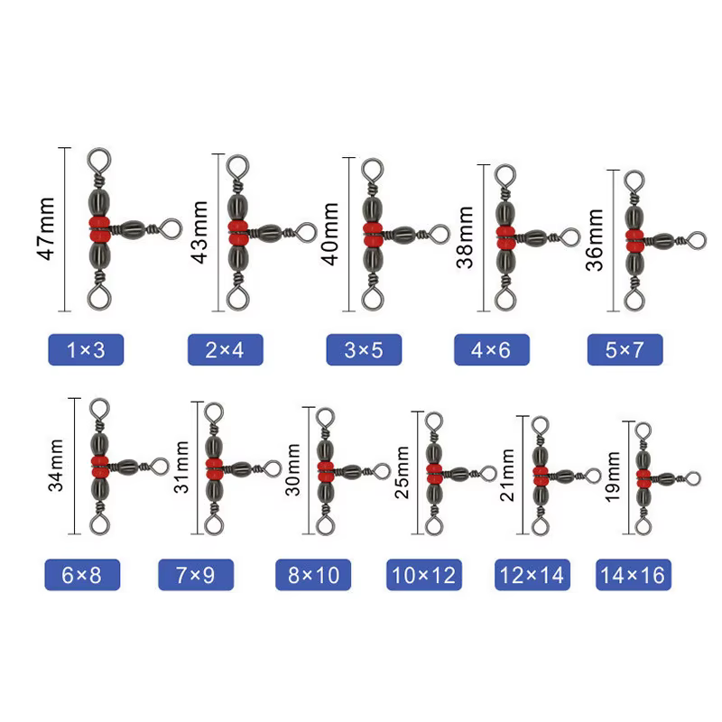 Conector triple giratorio Pro Beros – Accesorio para aparejos de pesca - imagen 2