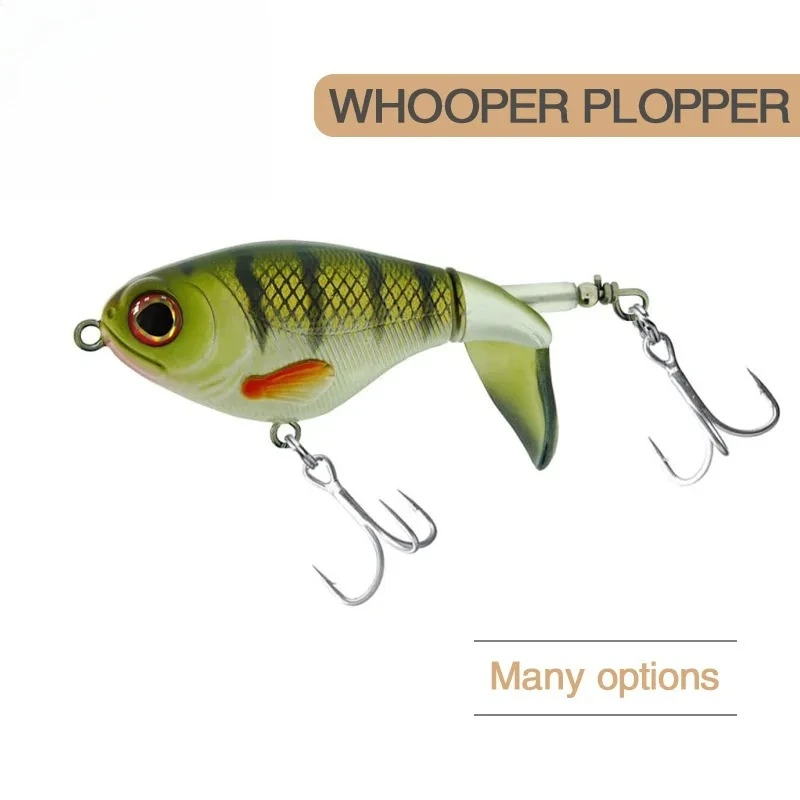 Señuelo Whopper Popper en acción sobre el agua