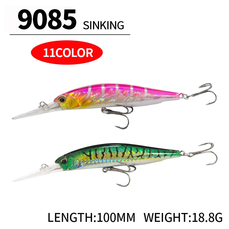 Señuelos Minnow flotantes para carpa, cebo artificial de lance largo - imagen 5