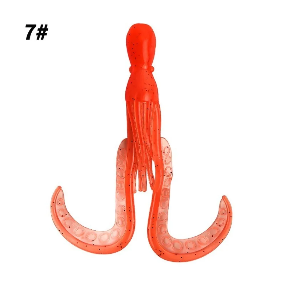 Señuelos de pulpo suaves con faldas de silicona para trolling