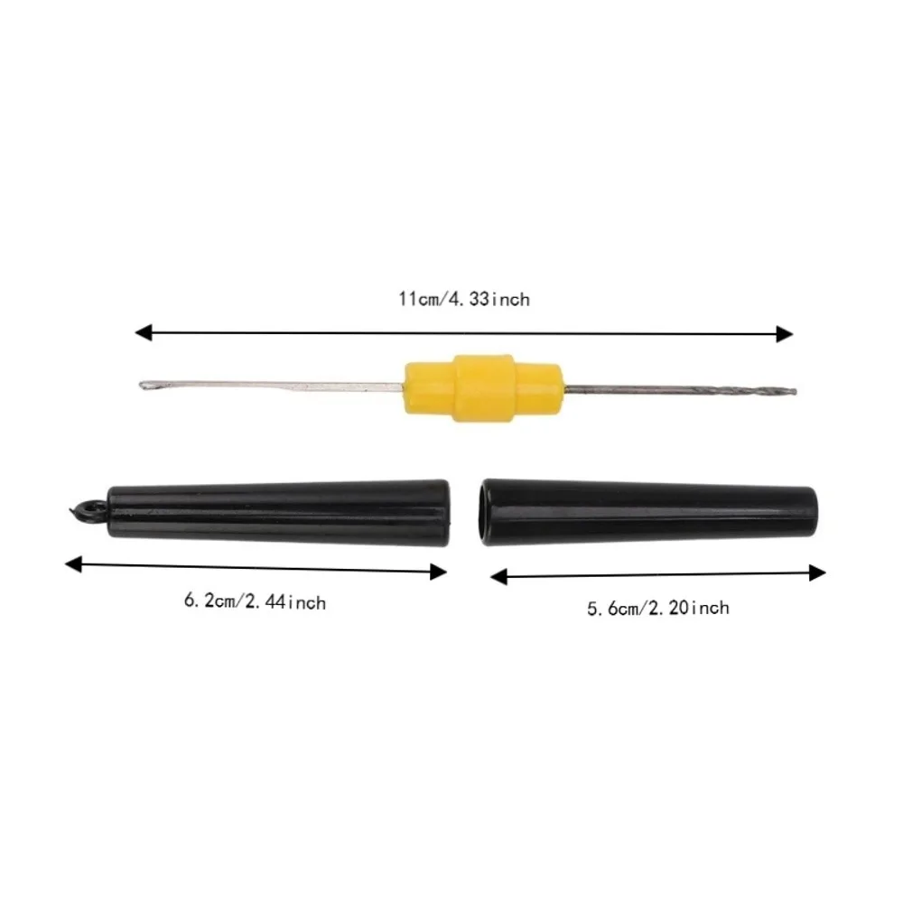 Aguja de pesca de doble extremo compacta, 11 cm