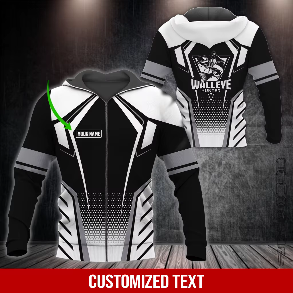 PLstar Cosmos Sudadera pesca 3D personalizada – Cremallera unisex - imagen 3