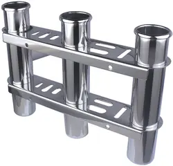 Portacañas acero inoxidable para barco – 3 tubos