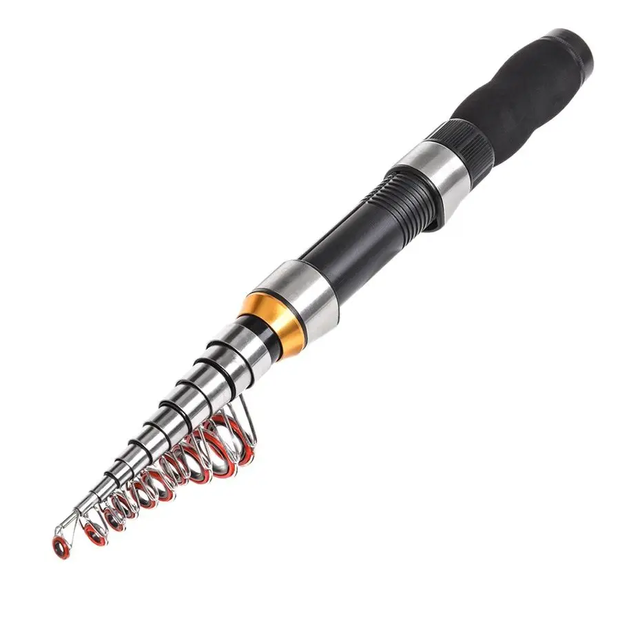 Caña telescópica portátil mini para pesca, corta y compacta - imagen 2