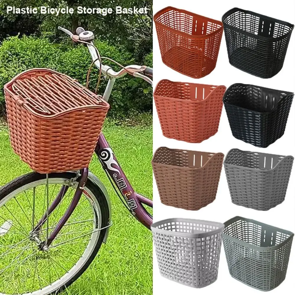 Cesta de bicicleta infantil de plástico hueca multicolor para manillar - imagen 5