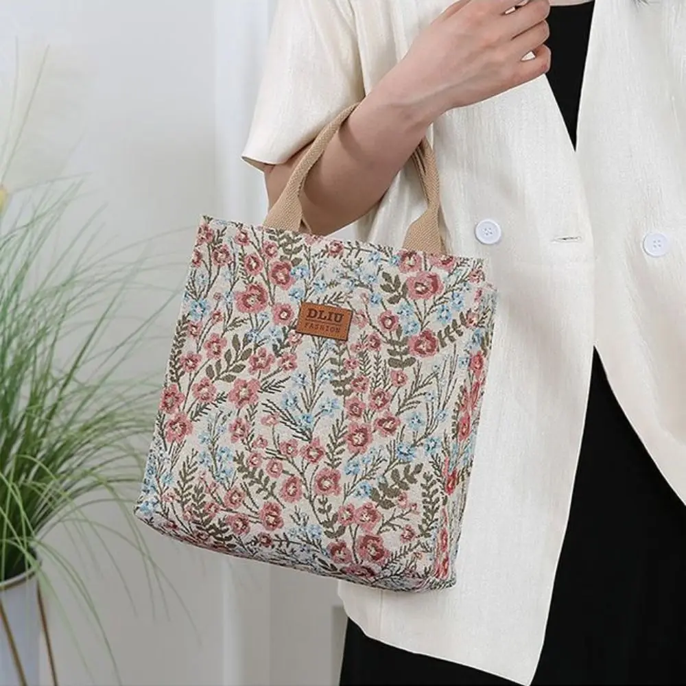 Bolsa térmica impermeable estampado floral gran capacidad aislada