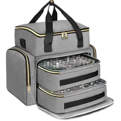 Bolsa organizadora de esmalte con correa hombro y compartimentos