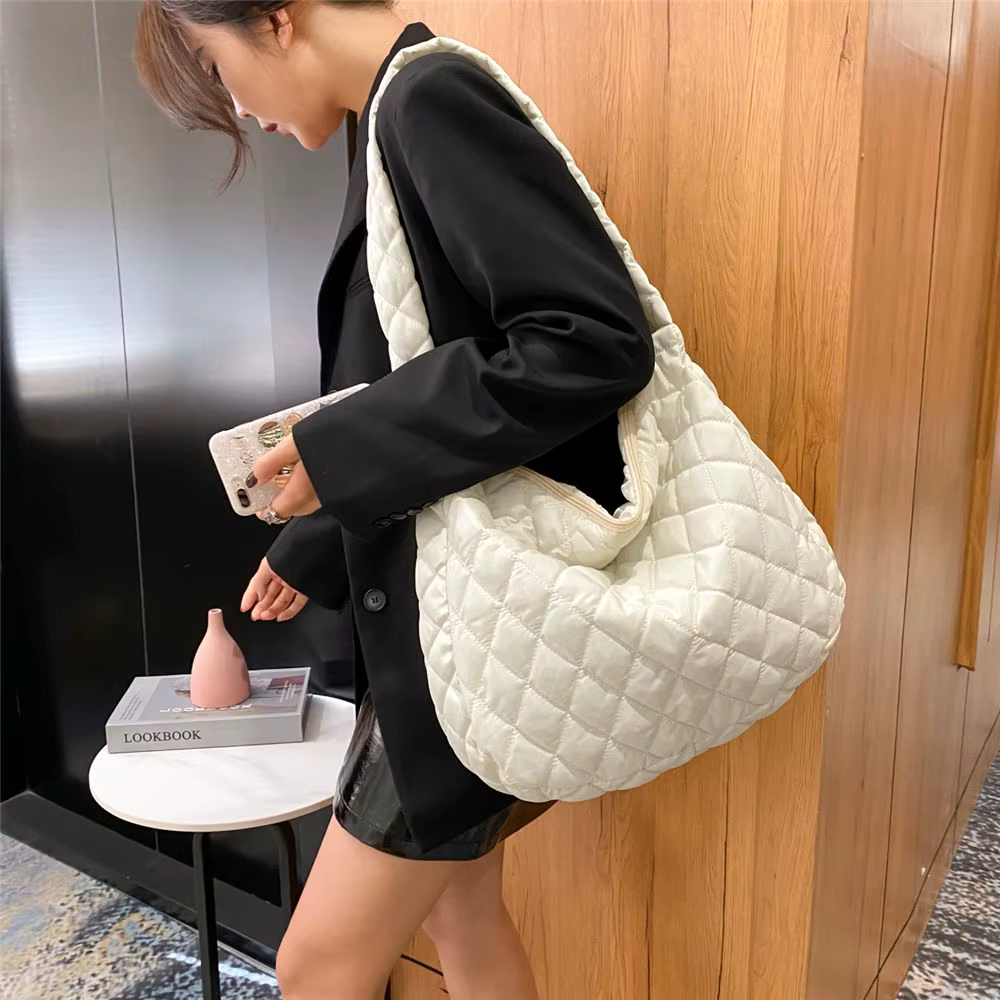 Bolso de hombro acolchado de algodón para mujer - imagen 5