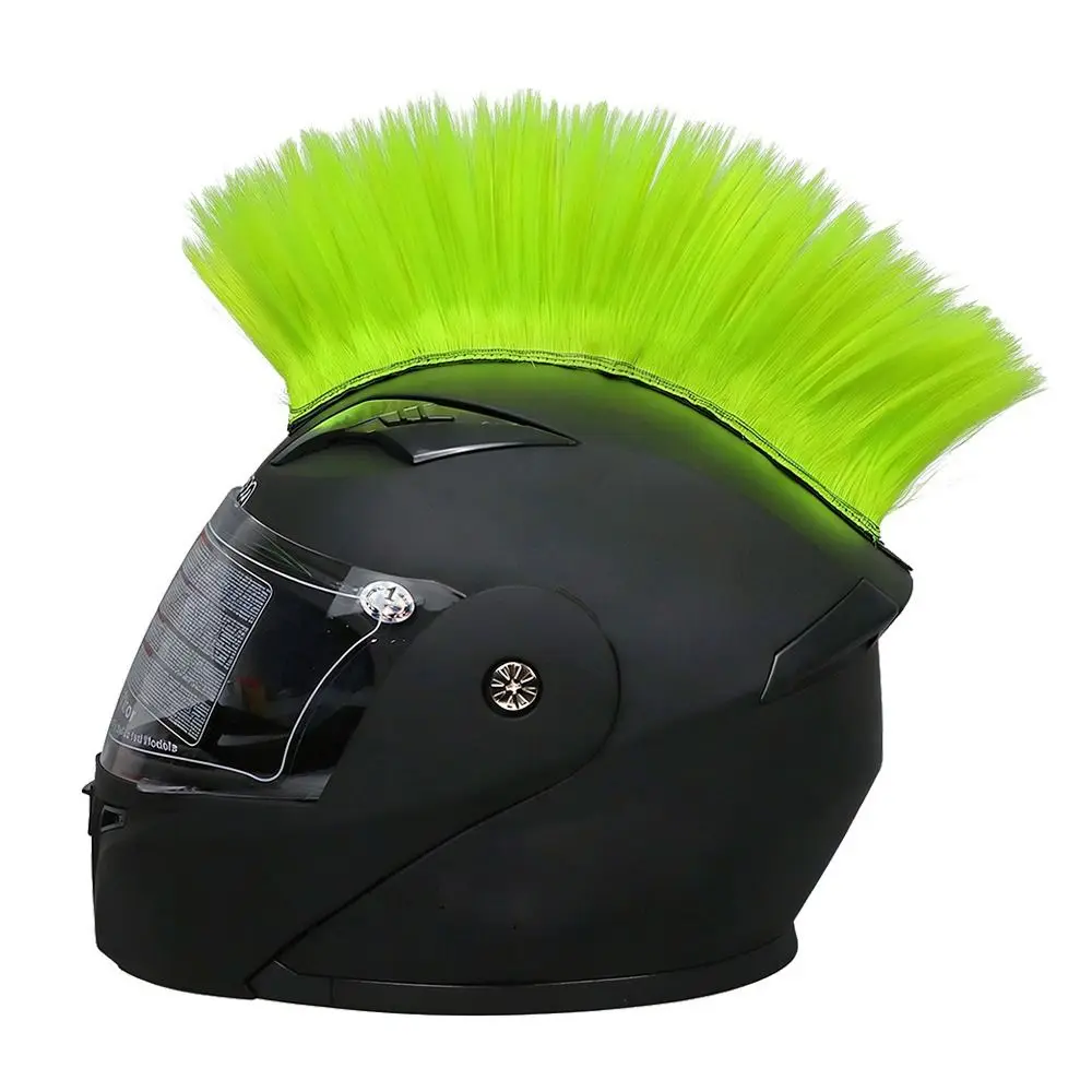 Peluca Mohawk universal reutilizable para cascos con plumas