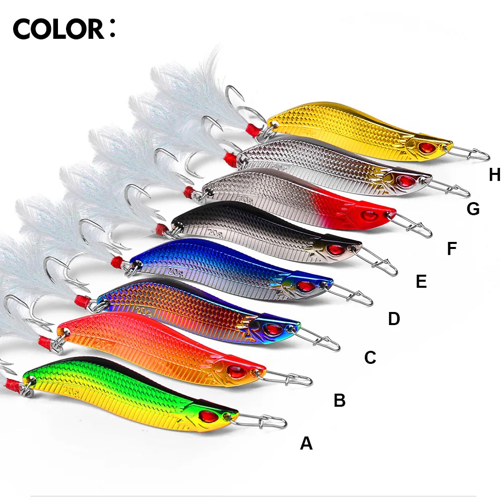 Señuelo VIB de metal en forma de S para lucio con ojos 3D
