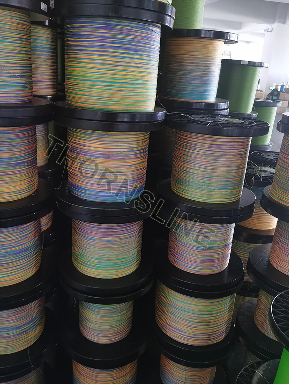 Línea trenzada PE X8 multicolor con diseño de cambio de color cada 15cm
