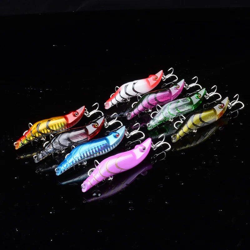 Minnow VIB de ABS y pencil hundible con camarones artificiales - imagen 3