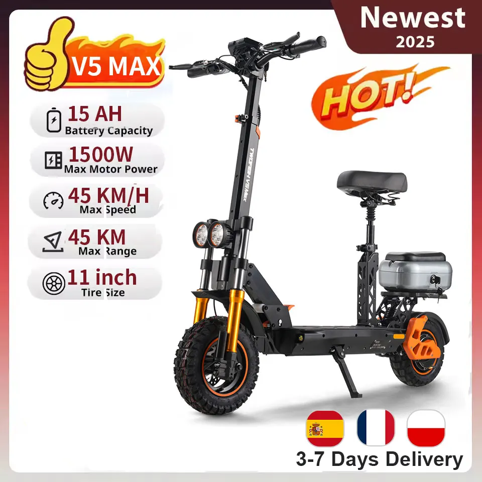 TWOFISH V5 MAX 1500W – Patinete Eléctrico 48V 45 km/h todoterreno - imagen 2