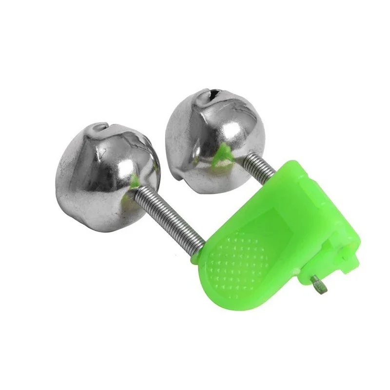 Alarmas de mordedura para caña con clip y campana verde ABS - imagen 2