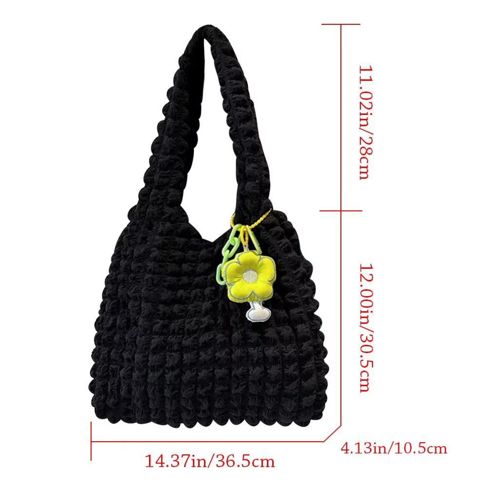 Vista lateral del bolso tote