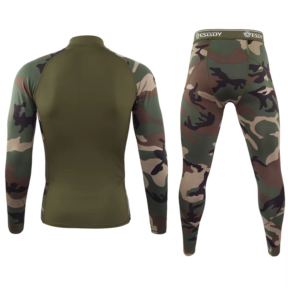 Ropa interior térmica camuflaje para hombre pesca secado rápido - imagen 4