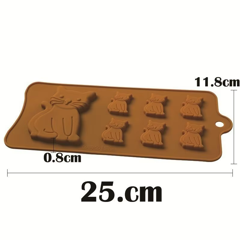 Molde silicona 3D gatito para fondant y galletas - imagen 4