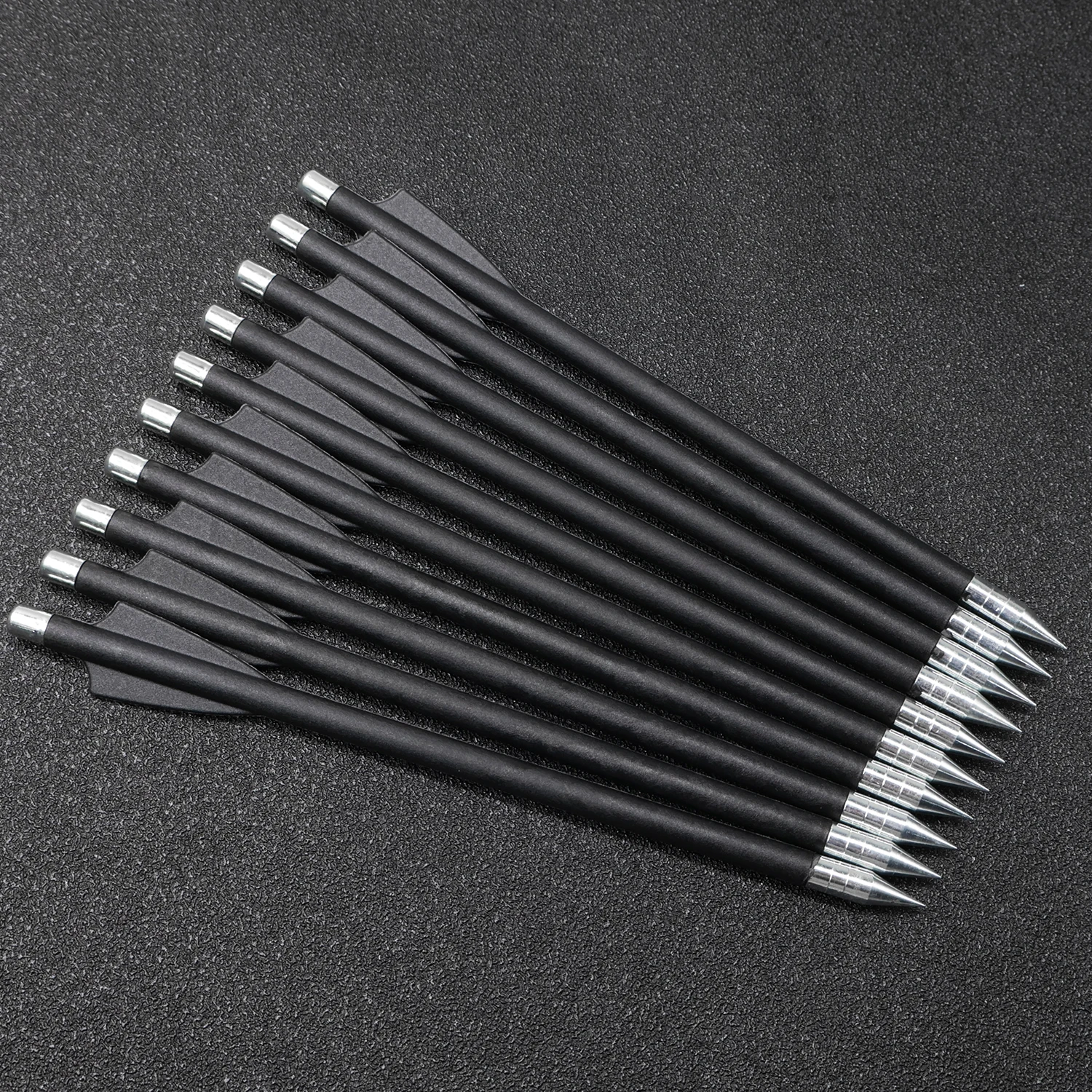 Set de flechas cortas de pluma 6mm para caza y tiro deportivo