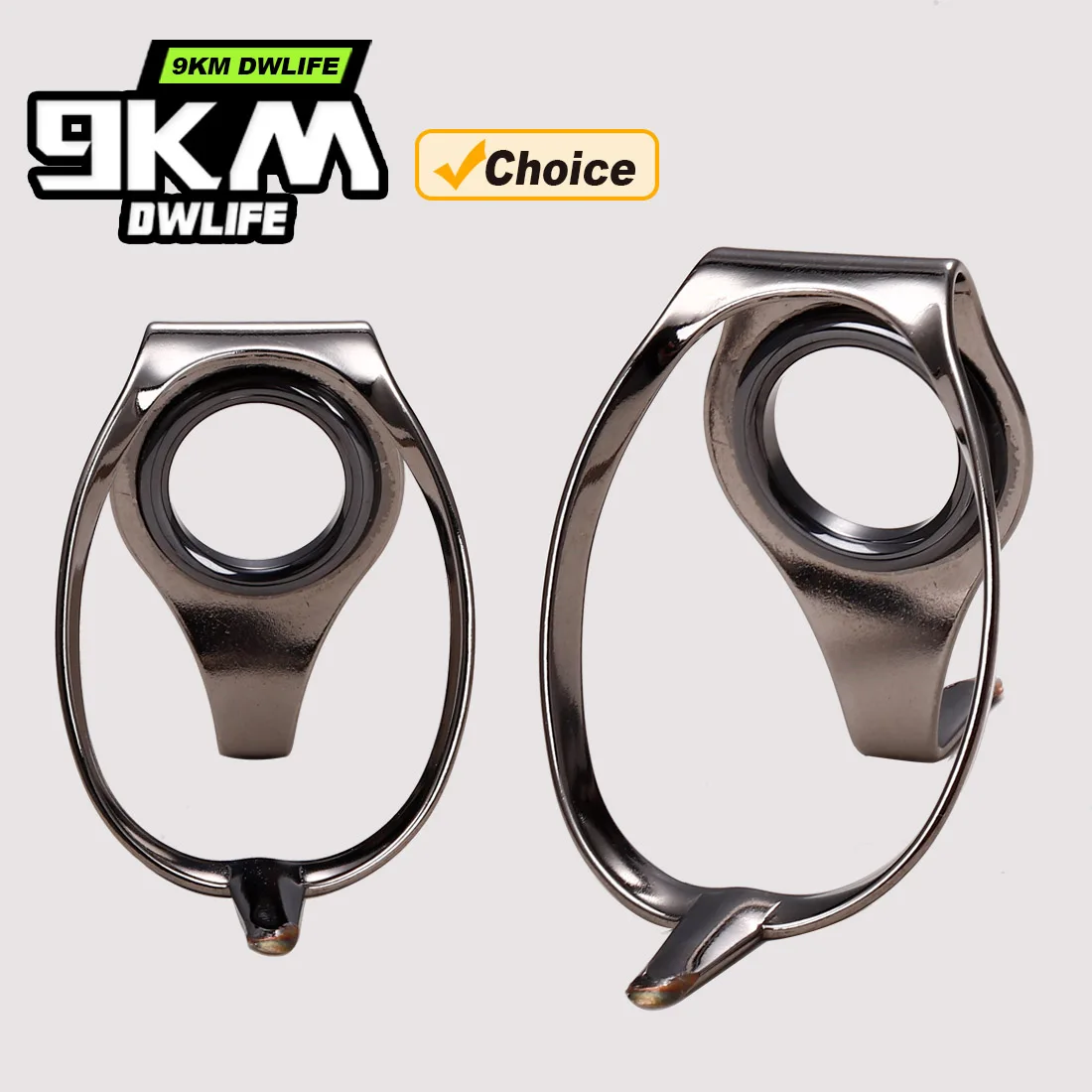 9KM Guías de acero inoxidable doble pie – Surf casting agua salada