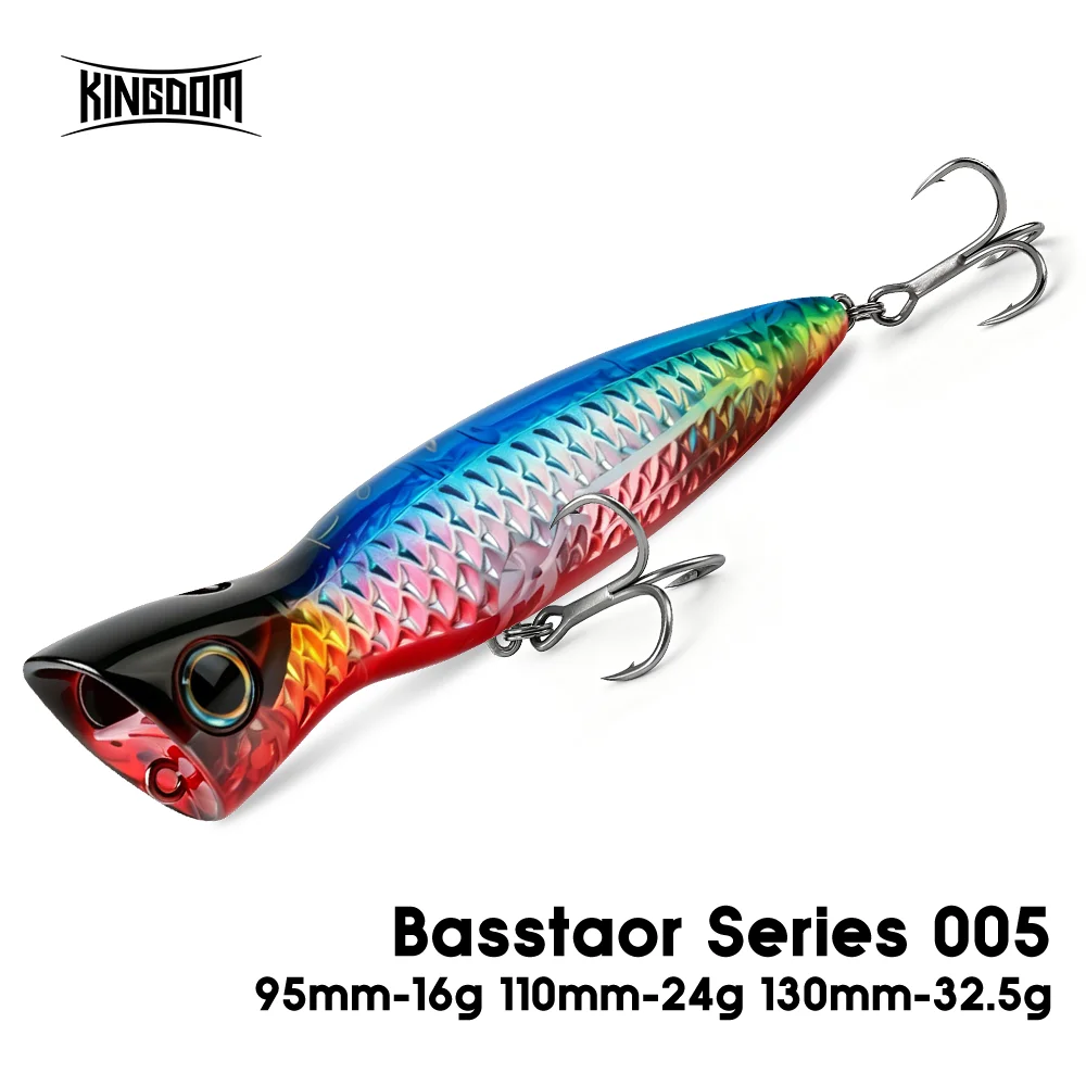 Kingdom Basstaor Popper señuelo de superficie para lubina