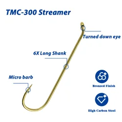 Aventik Eupheg EP-TMC300 anzuelo mosca forjado bronce extra largo