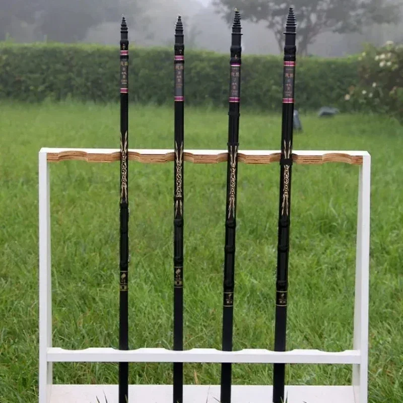 Caña telescópica de carbono ultraligera para pesca 3,6-10 m multiuso