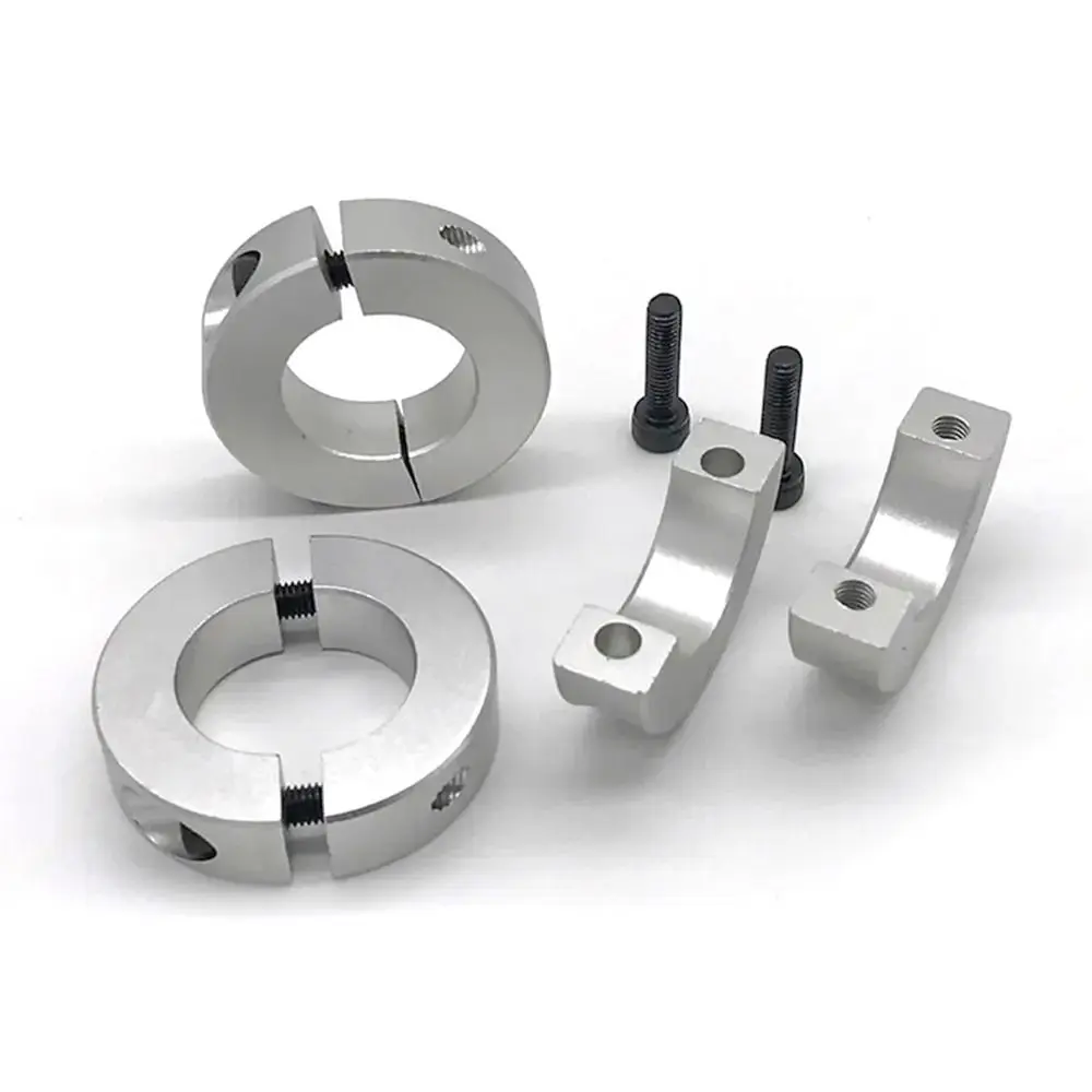 Anillos de bloqueo fijos y collar abrazadera doble con tornillos