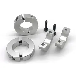 Anillos de bloqueo fijos y collar abrazadera doble con tornillos