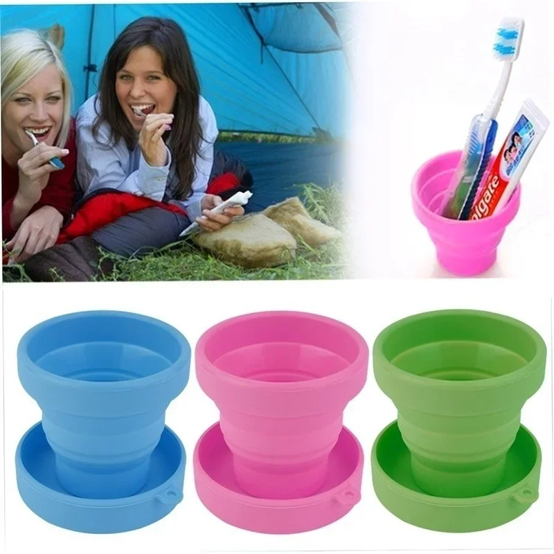 Vaso plegable de silicona telescópico para camping y pesca - imagen 2