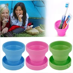 Vaso plegable de silicona telescópico para camping y pesca