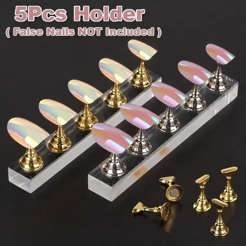 Base acrílica para uñas con tablero de ajedrez – Soporte magnético - imagen 5