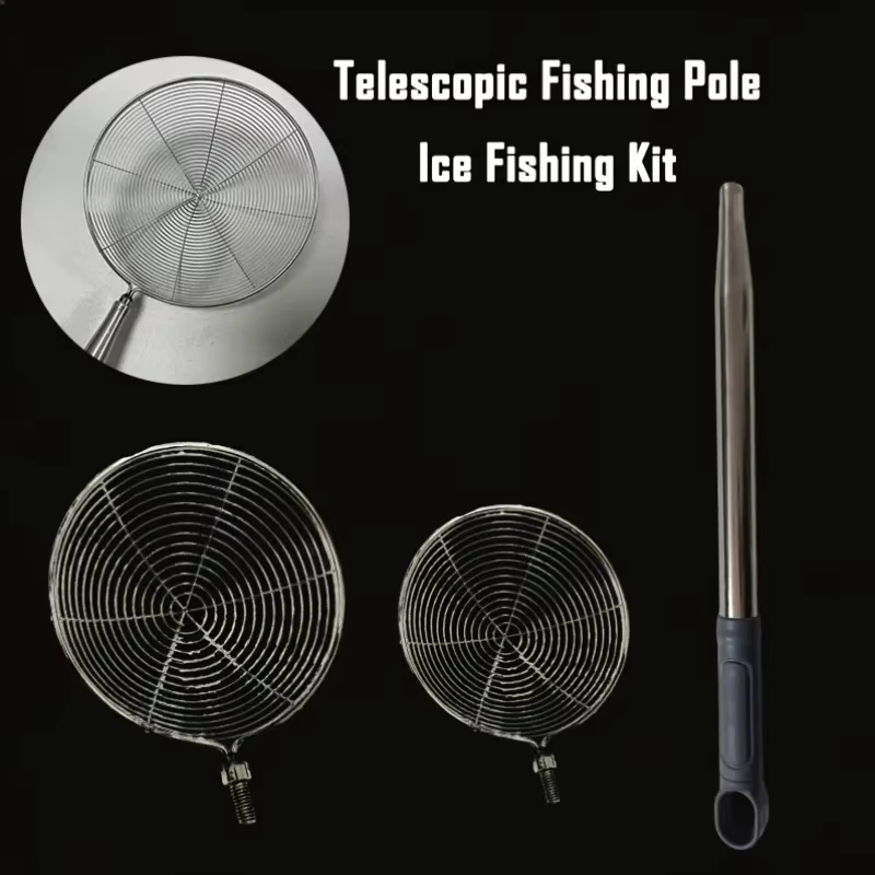 Espátulas de acero inoxidable para limpiar agujeros de pesca en hielo