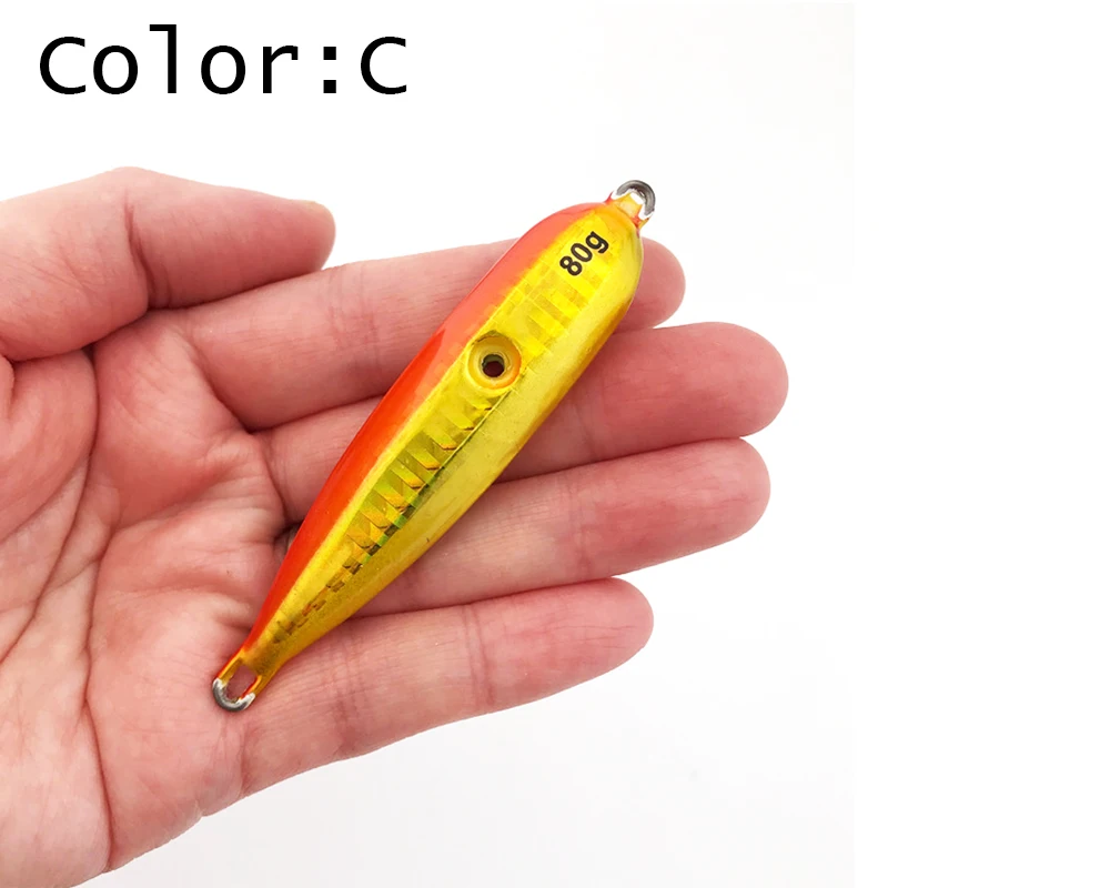 Señuelo metálico en distintos tonos