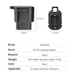 Convertidor USB-C con LED, cargador bicicleta impermeable Di2