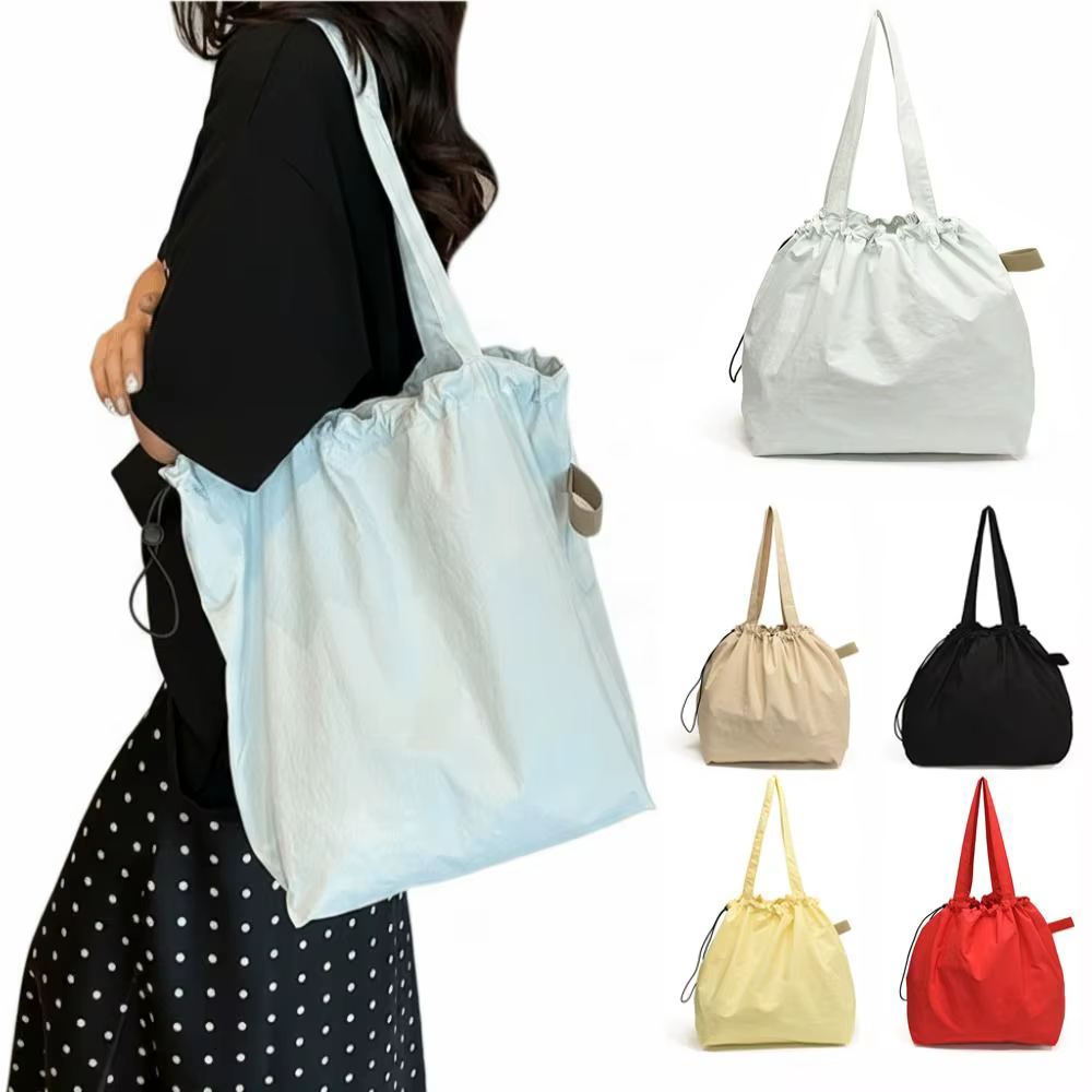 Bolso Cubo de Lona para Mujer – Bandolera Gran Capacidad con Cordón - imagen 3